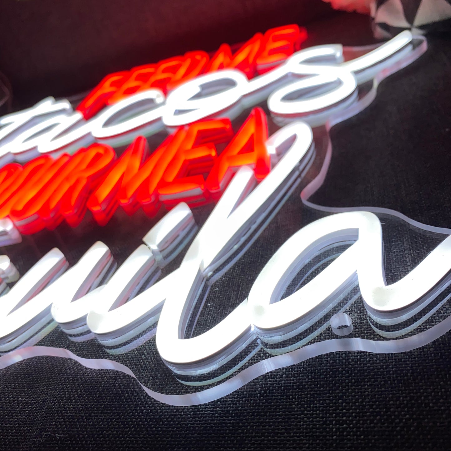 Feed Me Tacos And Pour Me Tequila LED Neon Light Wall Decoration