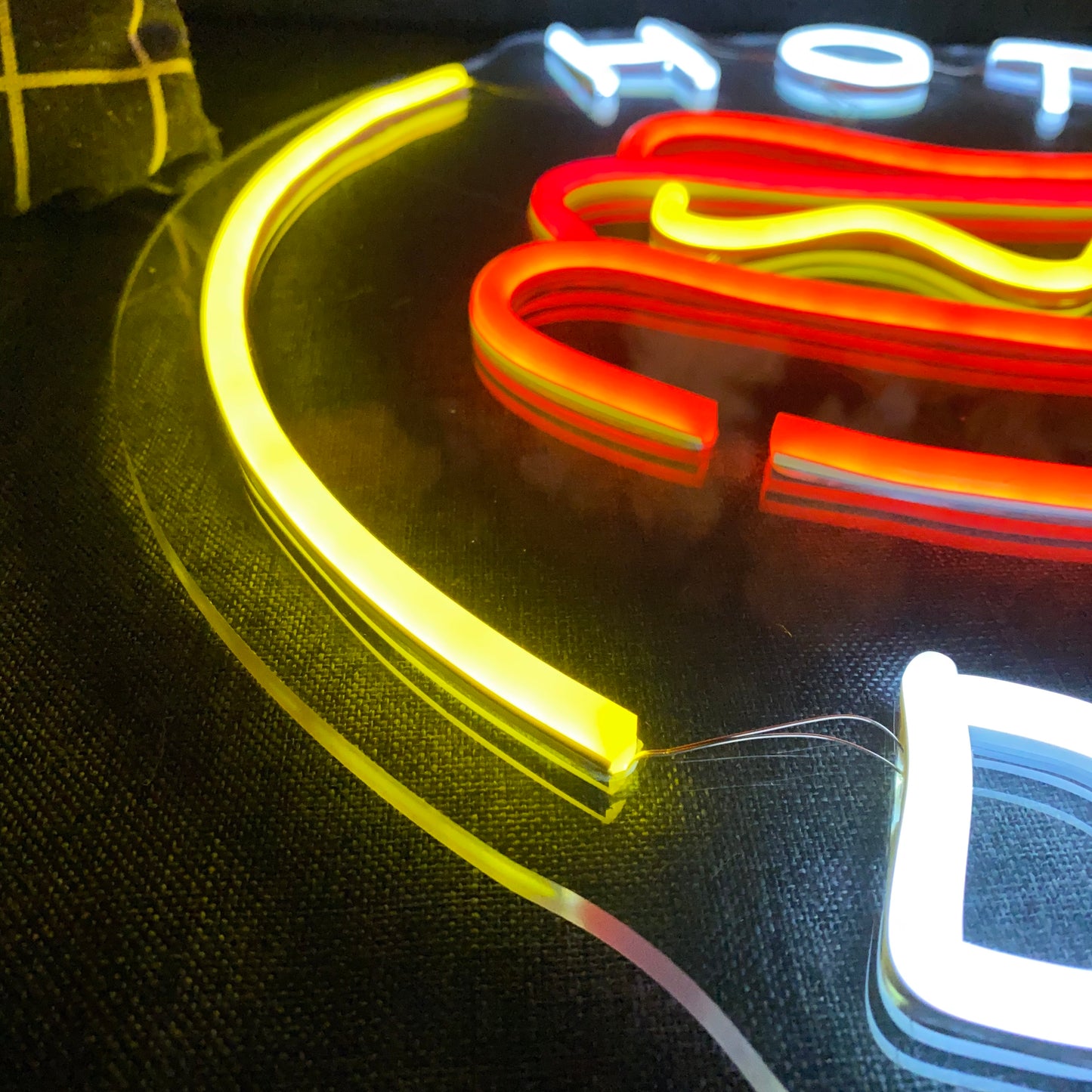 Hot Dog Neon Light Decoration For Resturant Burger Shop Fast Food Shop
