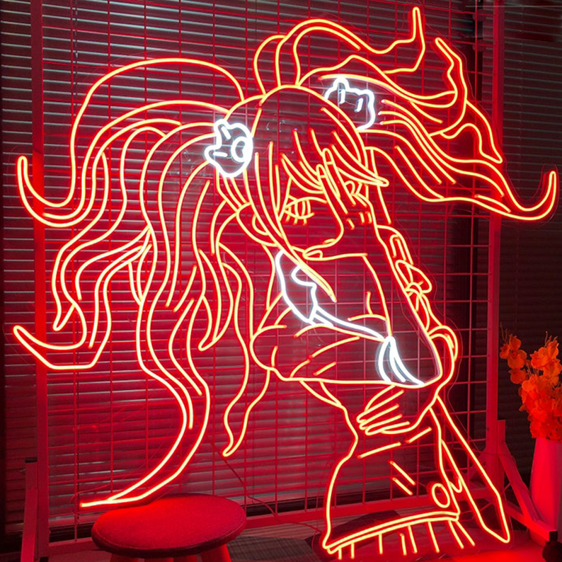 Danganronpa Junko Enoshima Anime Neon Sign