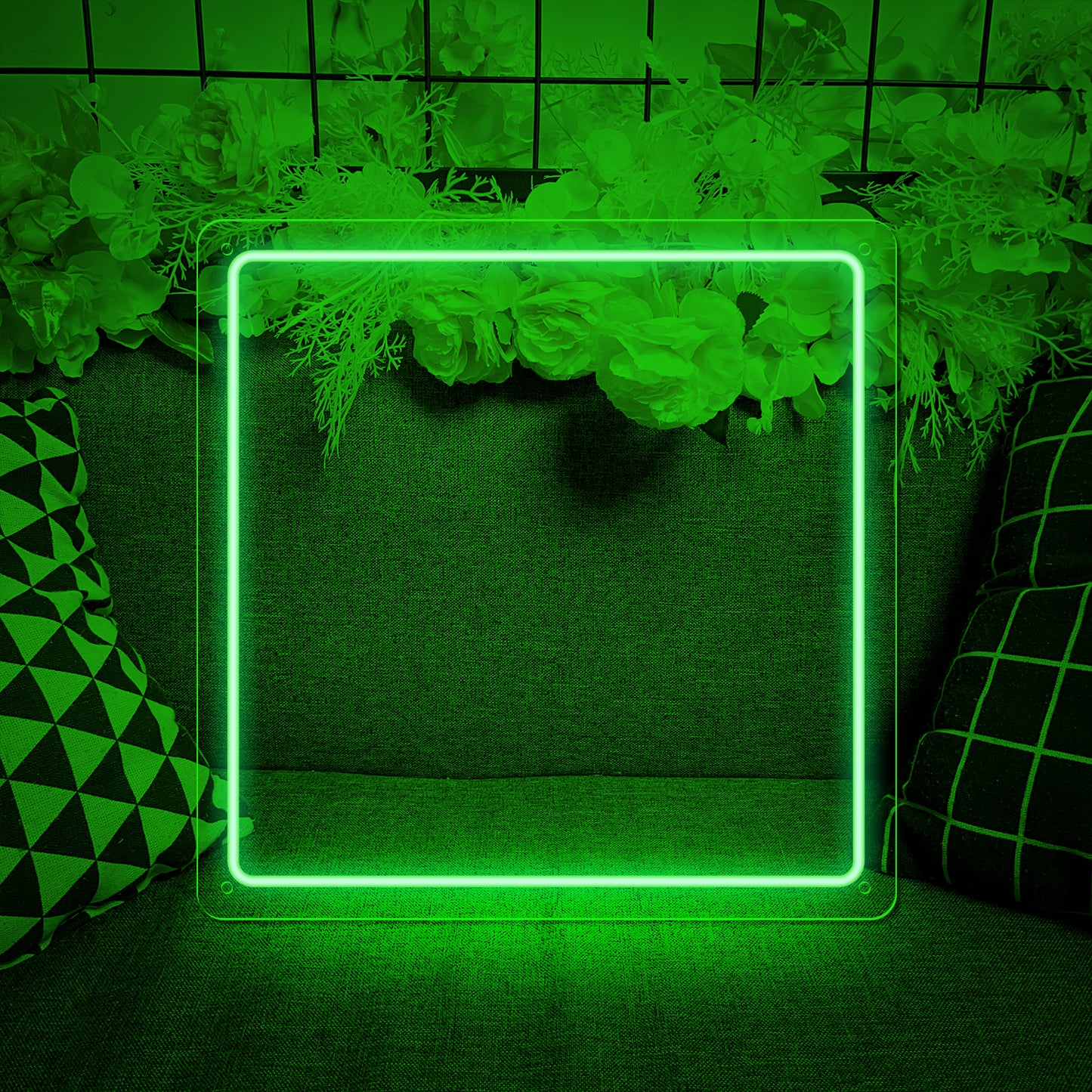 Custom text square neon sign