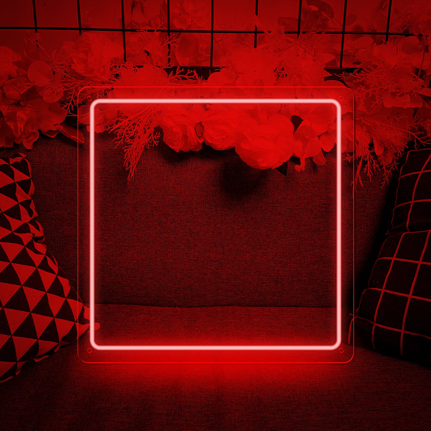 Custom text square neon sign