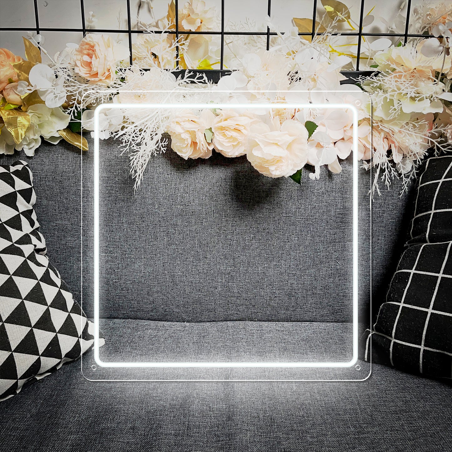 Custom text square neon sign