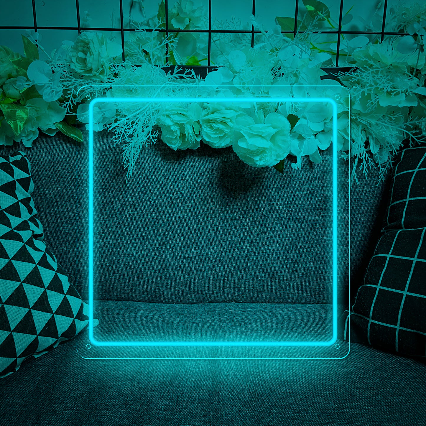 Custom text square neon sign
