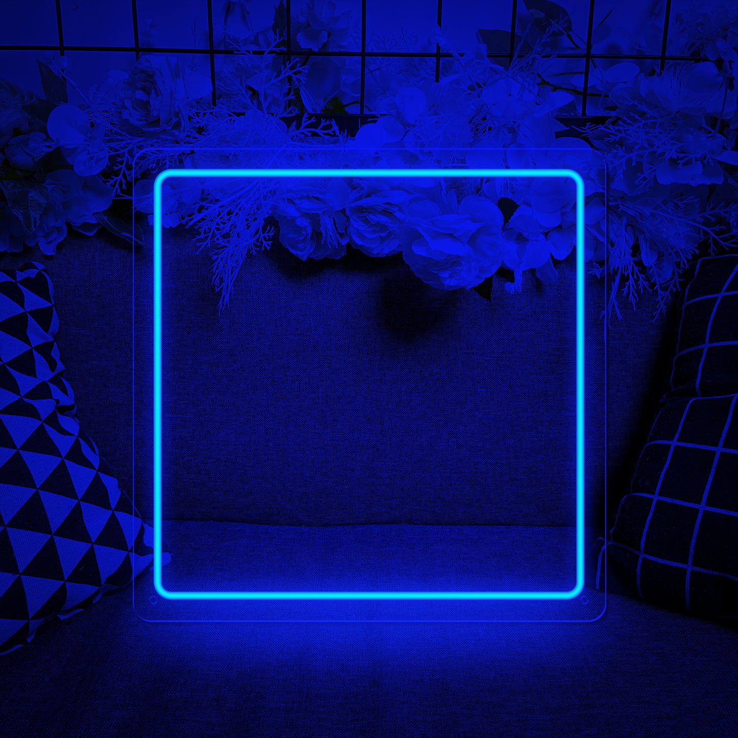 Custom text square neon sign