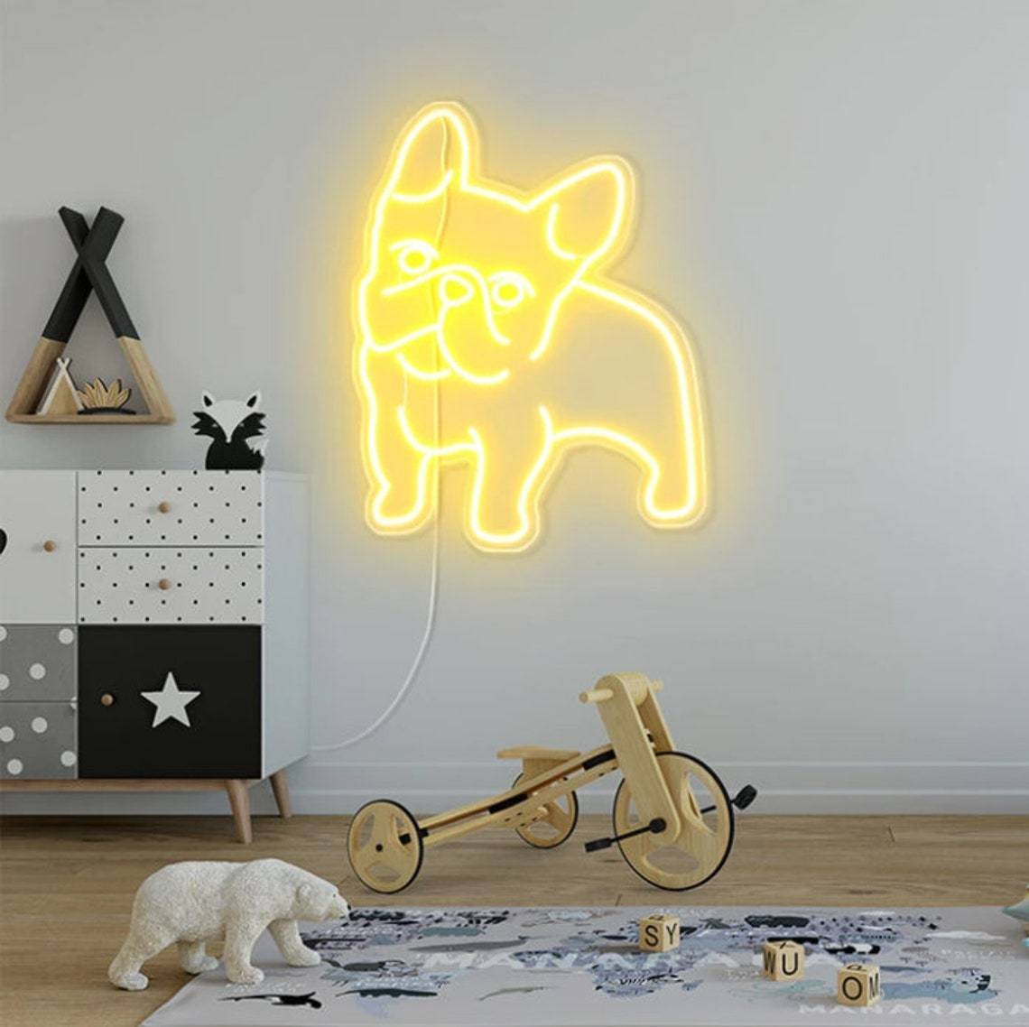 French Bulldog Decor Neon Sign