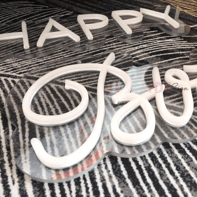 Happy Birthday 2 PCs Neon Sign